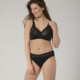 Woman wearing a comfortable wireless bra for a fuller bust