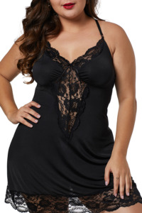 Bianca women plus size chemise with lace trim sleep wear