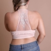 Plus Size Tattoo Mesh Racerback Bralette