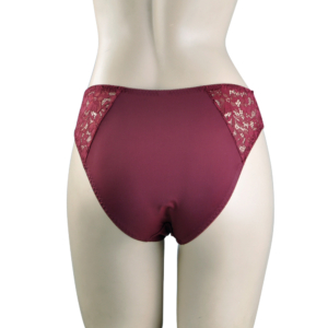 Coco Maya burgundy Brazilian lace knickers by La Didor