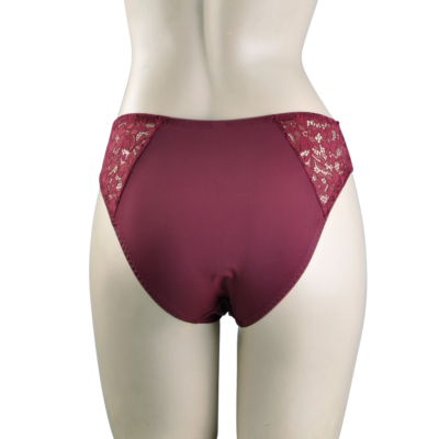 Coco Maya burgundy Brazilian lace knickers by La Didor
