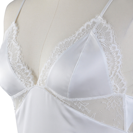 Baby Pink Eyelash Lace Chemise and Robe