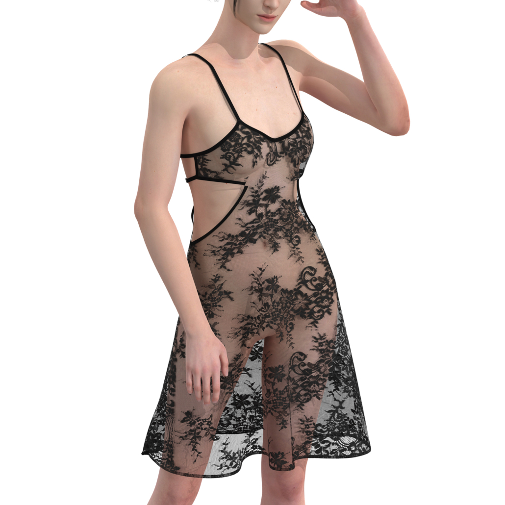 sexy floral chemise
