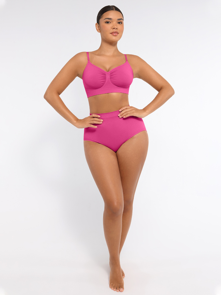 “Seamless bra adjustable straps wide back support”